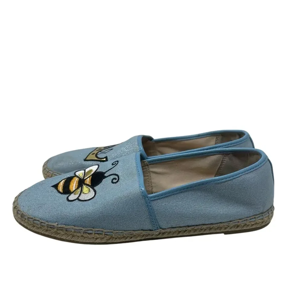 Sam Edelman Circus | Queen Bee Espadrilles Flats Blue Embroidered 7.5